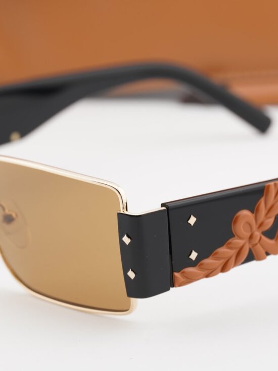 MCM MW0012 32J Rectangle Sunglasses – Gold / Roviex main image 8